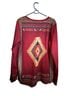 Ranlege Aztec Or Tribal Print Red Gold Blue Long Sleeve Top Size XL - photo 2