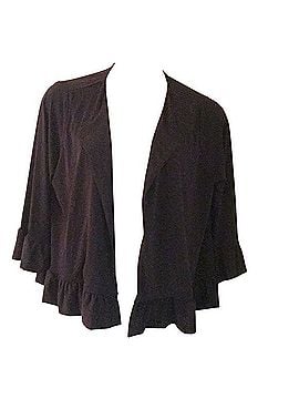 Artizan Robin barre Jersey Knit 3/4 Ruffle Slve Cardigan Cardigan (view 1)