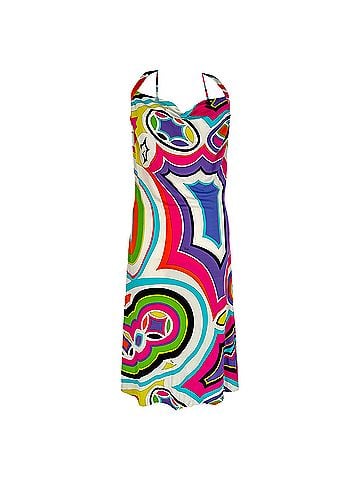Emilio Pucci Emilio Pucci Printed Halterneck Mini Dress in Multicolor Rayon (view 1)