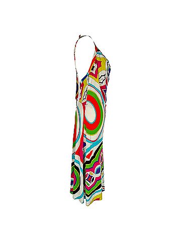 Emilio Pucci Emilio Pucci Printed Halterneck Mini Dress in Multicolor Rayon (view 2)