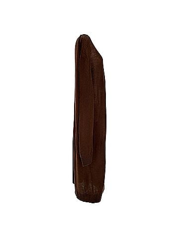 Jil Sander Jil Sander Long Button-Front Cardigan in Brown Wool (view 2)
