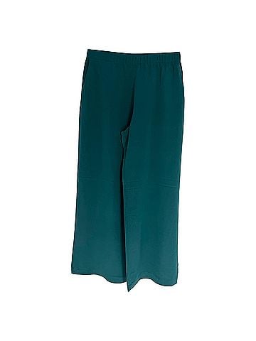 Max Mara Max Mara Wide Leg Pants in Green Silk (view 1)