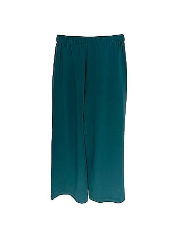 Max Mara Max Mara Wide Leg Pants in Green Silk (view 2)