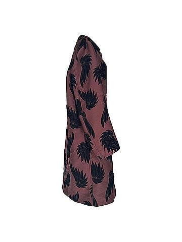 Dries Van Noten Dries Van Noten Floral Print Trench Coat in Rose Pink Polyester (view 2)