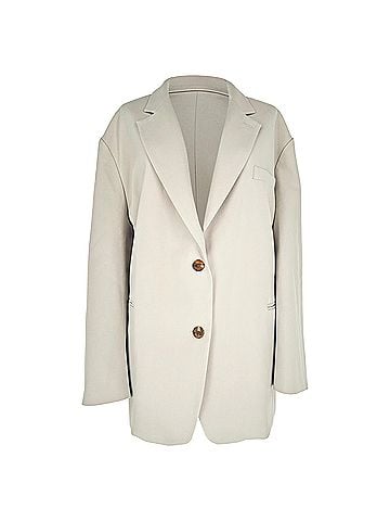 The Frankie Shop The Frankie Shop Oversized Blazer in Nude Polyester (view 1)