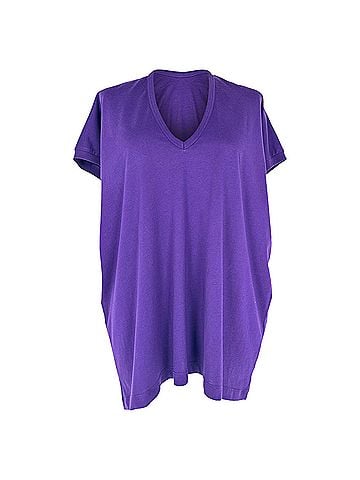 Dries Van Noten Dries Van Noten V-Neck Blouse in Purple Cotton (view 1)