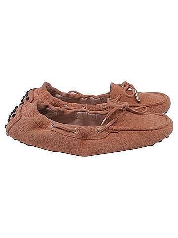 Tod's Tod's Happy Moments Loafers in Peach Suede (view 1)
