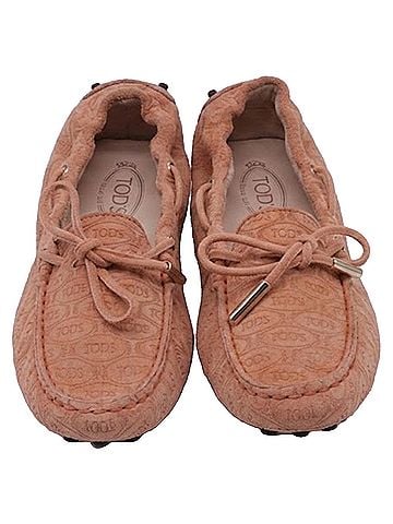Tod's Tod's Happy Moments Loafers in Peach Suede (view 2)