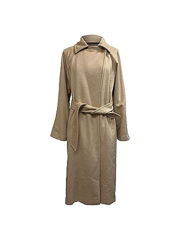 Max Mara Max Mara Riccio Belted Coat in Beige Camel Hair Wool (view 1)