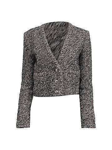 Isabel Marant Isabel Marant Gwendoline Tweed Blazer in Black Acrylic (view 1)
