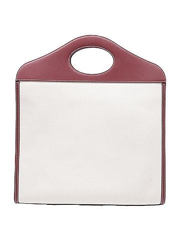 Burberry Burberry Medium Pocket Tote Bag in White Canvas (view 2)