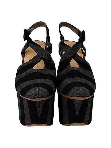 Prada Prada Platform Sandals in Multicolor Canvas (view 2)