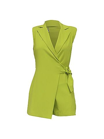 Patrizia Pepe Patrizia Pepe Short Jumpsuit in Neon Green Polyester (view 1)