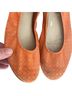 Sabrinas 100% Suede Orange Flats Size 10 - photo 3