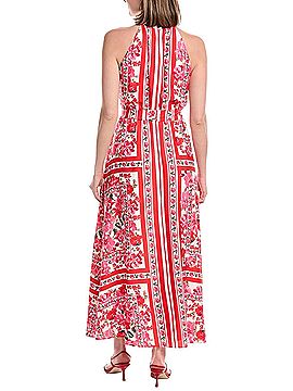 Anne Klein Floral Halter Maxi Multi Poppy Casual Dress (view 2)