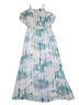 Mossimo 100% Polyester Floral White Blue Teal Gray Burgundy Casual Dress Size S - photo 6