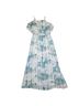Mossimo 100% Polyester Floral White Blue Teal Gray Burgundy Casual Dress Size S - photo 7