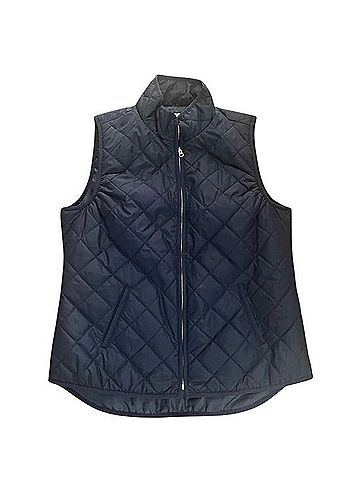 Old Navy Quilted Navy Sleeveless Puffer Vest Vest (view 2)
