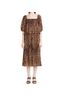 Ganni 100% Polyester Animal Print Multi Color Casual Dress Size 4 - photo 5
