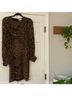Ganni 100% Polyester Animal Print Multi Color Casual Dress Size 4 - photo 9