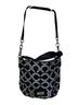 Coach Print Black Gray Leather Shoulder Bag One size - photo 1