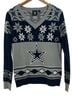 NFL Floral Graphic Blue Gray White Pullover Sweater Size L - photo 1