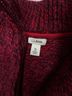 L.L.Bean 100% Lambswool Red Black Wool Cardigan Size M - photo 3