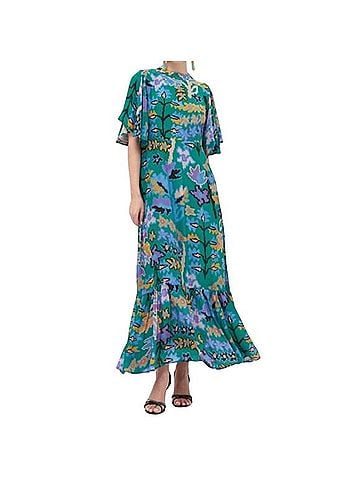 Oliphant Flirty Mock Neck Maxi Casual Dress (view 2)