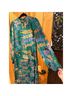 Oliphant Floral Graphic Green Blue Casual Dress Size XS - photo 4