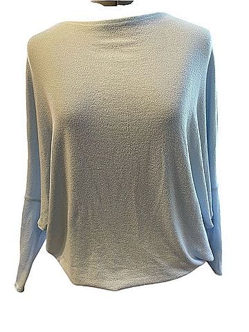 Francesca's blue rain Long Sleeve Top (view 1)