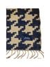 Joules 100% Polyester Houndstooth Brown Blue Scarf One size - photo 1