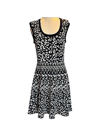 Rebecca Taylor Intarsia Knit Leopard Print Dress Casual Dress (view 2)