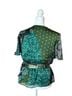 Guess 100% Polyester Paisley Floral Green Short Sleeve T-Shirt Size L - photo 2