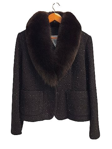 Marvin Richards sparkle Fox Fur Wool Blazer (view 1)