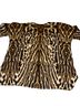 Chico's 100% Polyester Animal Print Brown Black Gold Short Sleeve Blouse Size S - photo 2