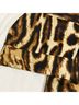 Chico's 100% Polyester Animal Print Brown Black Gold Short Sleeve Blouse Size S - photo 6