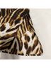 Chico's 100% Polyester Animal Print Brown Black Gold Short Sleeve Blouse Size S - photo 9