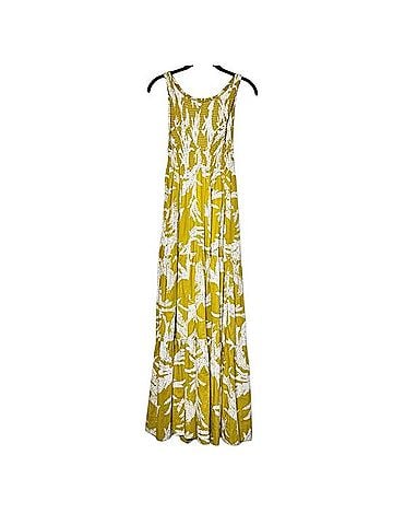 S/W/F Low Back Shirred Maxi Dress Casual Dress (view 2)