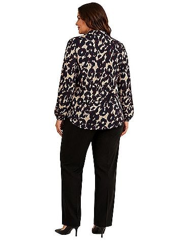 Tahari Bow-Neck Satin Blouse (view 2)