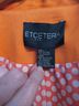 Etcetera Polka Dots Orange Pink Trenchcoat Size L - photo 3