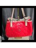 Coach 100% Patent Leather Print Red Tan Shoulder Bag One size - photo 13