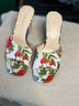 Nine West Floral Multi Color Wedges Size 7 - photo 3
