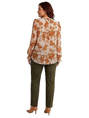 Rose + Olive Long Sleeve Blouse (view 2)