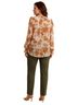 Rose + Olive 100% Polyester Floral Multi Color Long Sleeve Blouse Size L - photo 2
