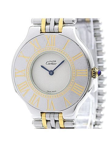 Cartier CARTIER Must 21 Gold Plated Steel Quartz Unisex Watch W10050F4 (view 1)