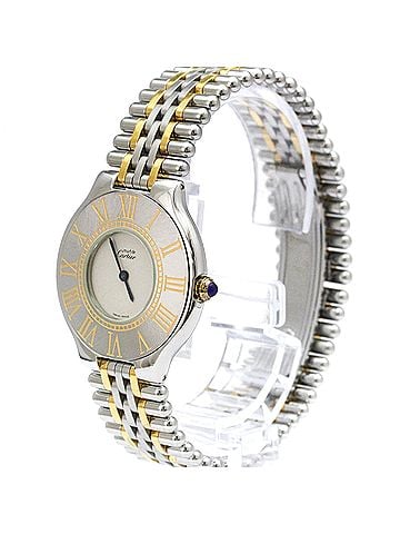 Cartier CARTIER Must 21 Gold Plated Steel Quartz Unisex Watch W10050F4 (view 2)