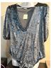 Free People Blue Gray Bodysuit Size XL - photo 3