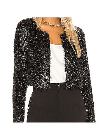 BCBGeneration metallic crop jacket Jacket (view 1)