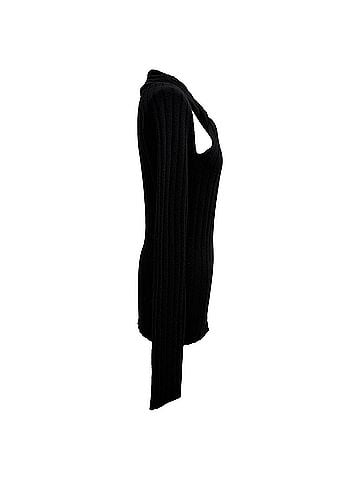 Versace Versace Ribbed Twisted Sweater in Black Wool (view 2)