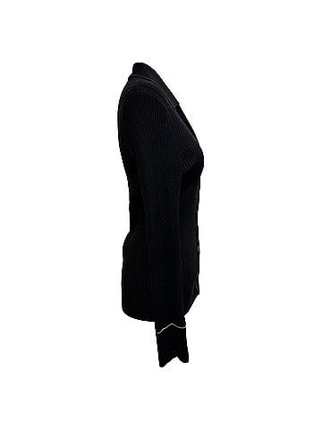 Sandro Sandro Ribbed-Knit Cardigan in Black Viscose (view 2)